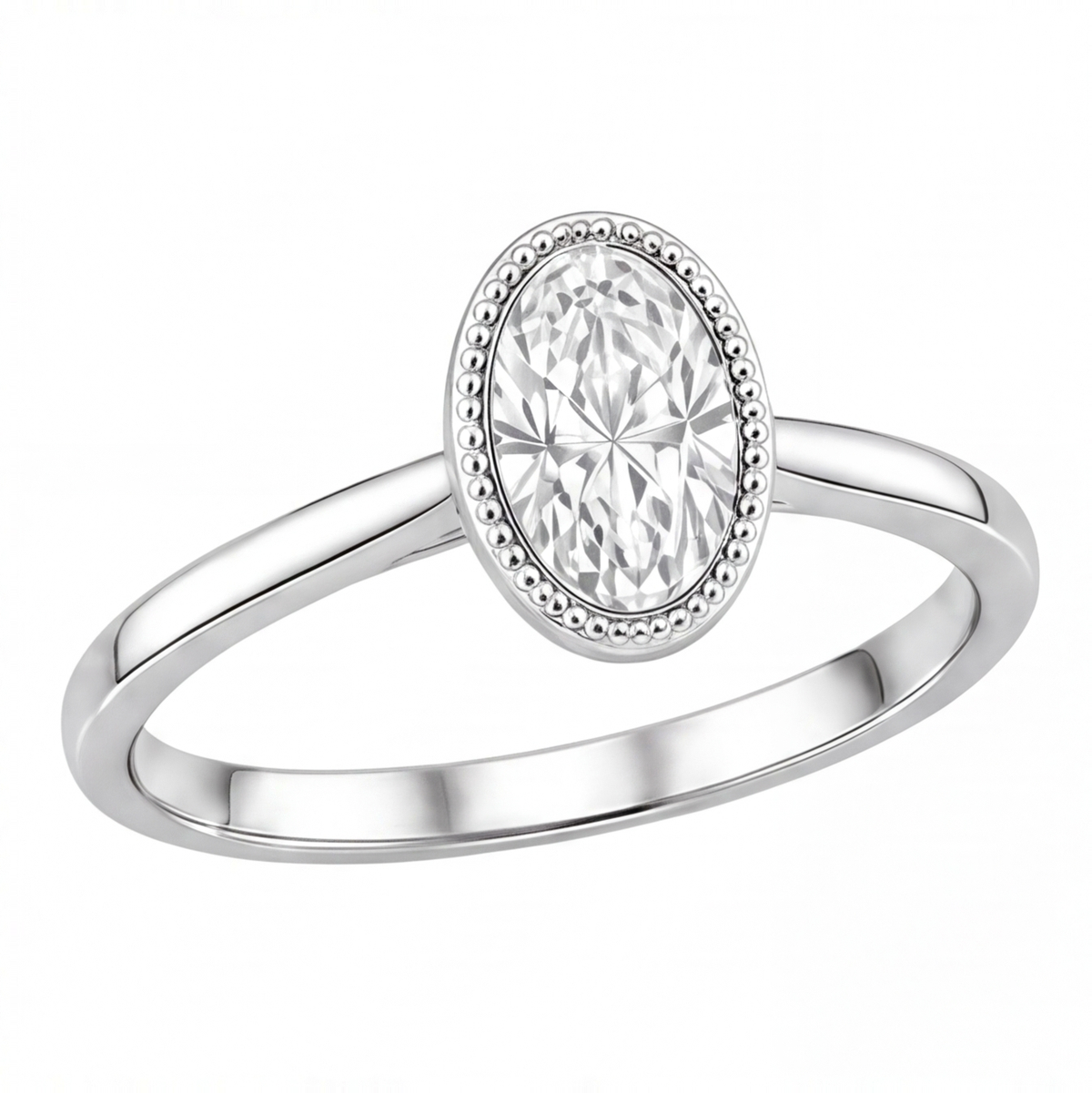 Niamh engagement ring by Tiani Jewellery shown in rose gold, white gold and yellow gold.