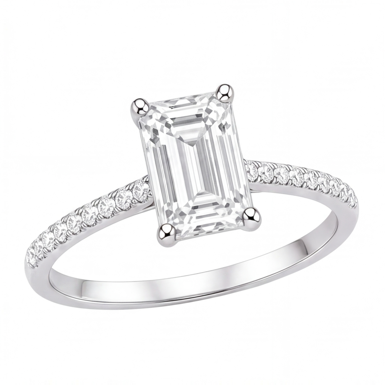 Elspeth engagement ring by Tiani Jewellery shown in rose gold, white gold and yellow gold.