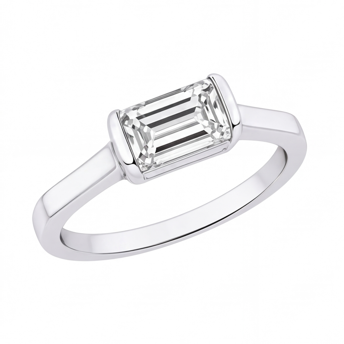 Wren engagement ring by Tiani Jewellery shown in rose gold, white gold and yellow gold.