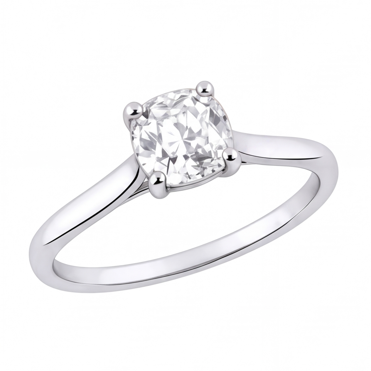 Yvonne engagement ring by Tiani Jewellery shown in rose gold, white gold and yellow gold.