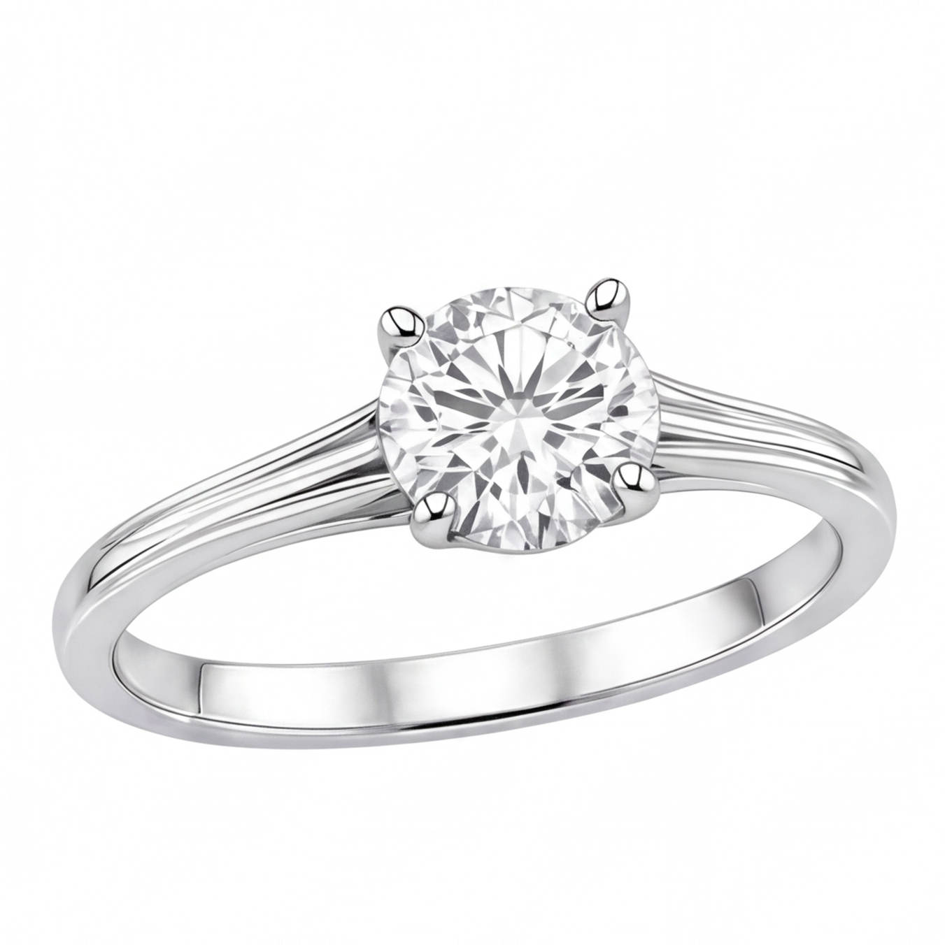 Primrose engagement ring by Tiani Jewellery shown in rose gold, white gold and yellow gold.