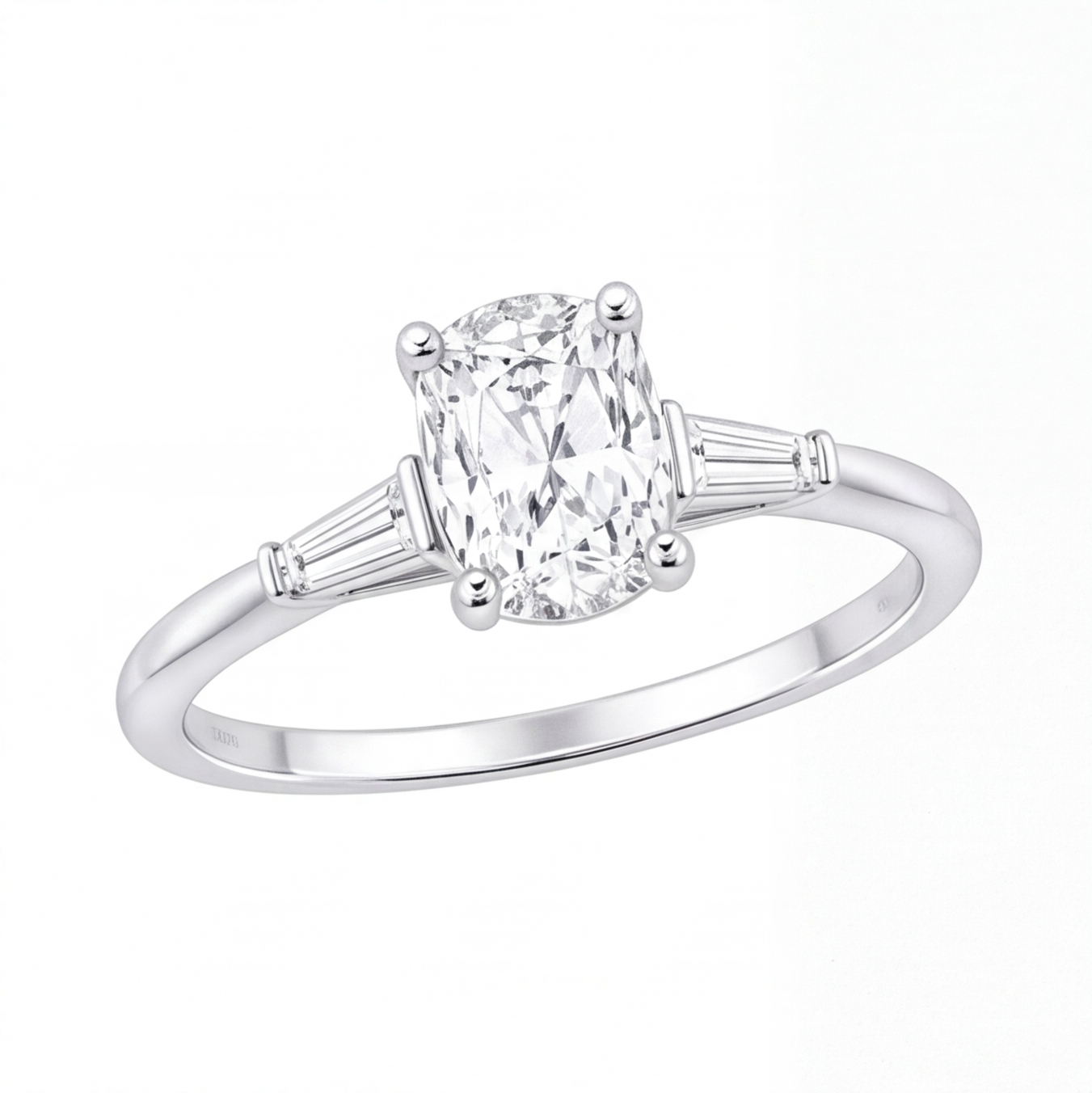 Faye engagement ring by Tiani Jewellery shown in rose gold, white gold and yellow gold.
