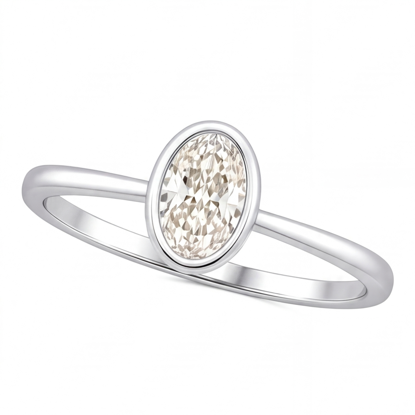 Veda engagement ring by Tiani Jewellery shown in rose gold, white gold and yellow gold.