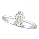 Veda engagement ring by Tiani Jewellery shown in rose gold, white gold and yellow gold.