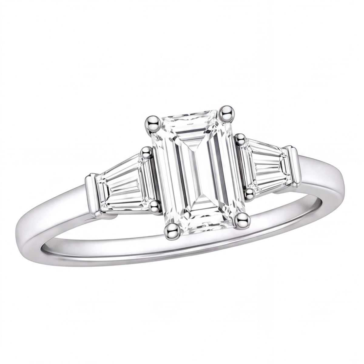 Aster engagement ring by Tiani Jewellery shown in rose gold, white gold and yellow gold.