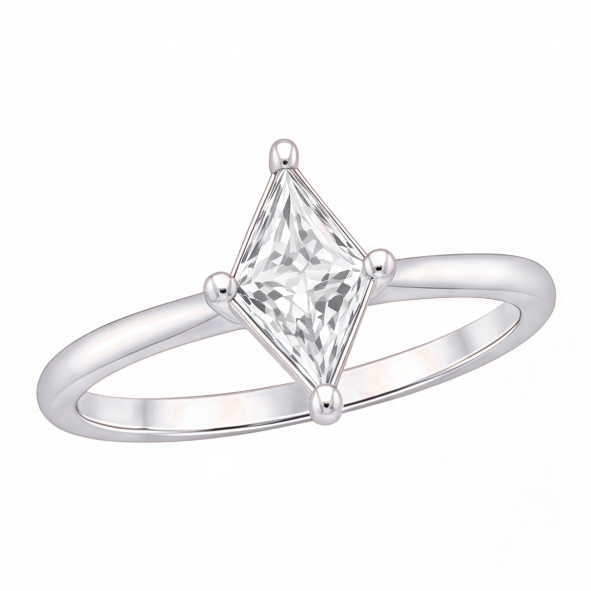 Carlotta engagement ring by Tiani Jewellery shown in rose gold, white gold and yellow gold.
