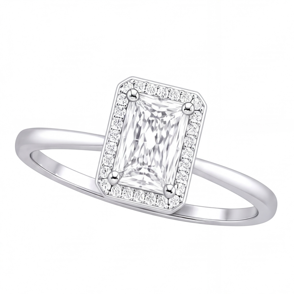 Katia engagement ring by Tiani Jewellery shown in rose gold, white gold and yellow gold.