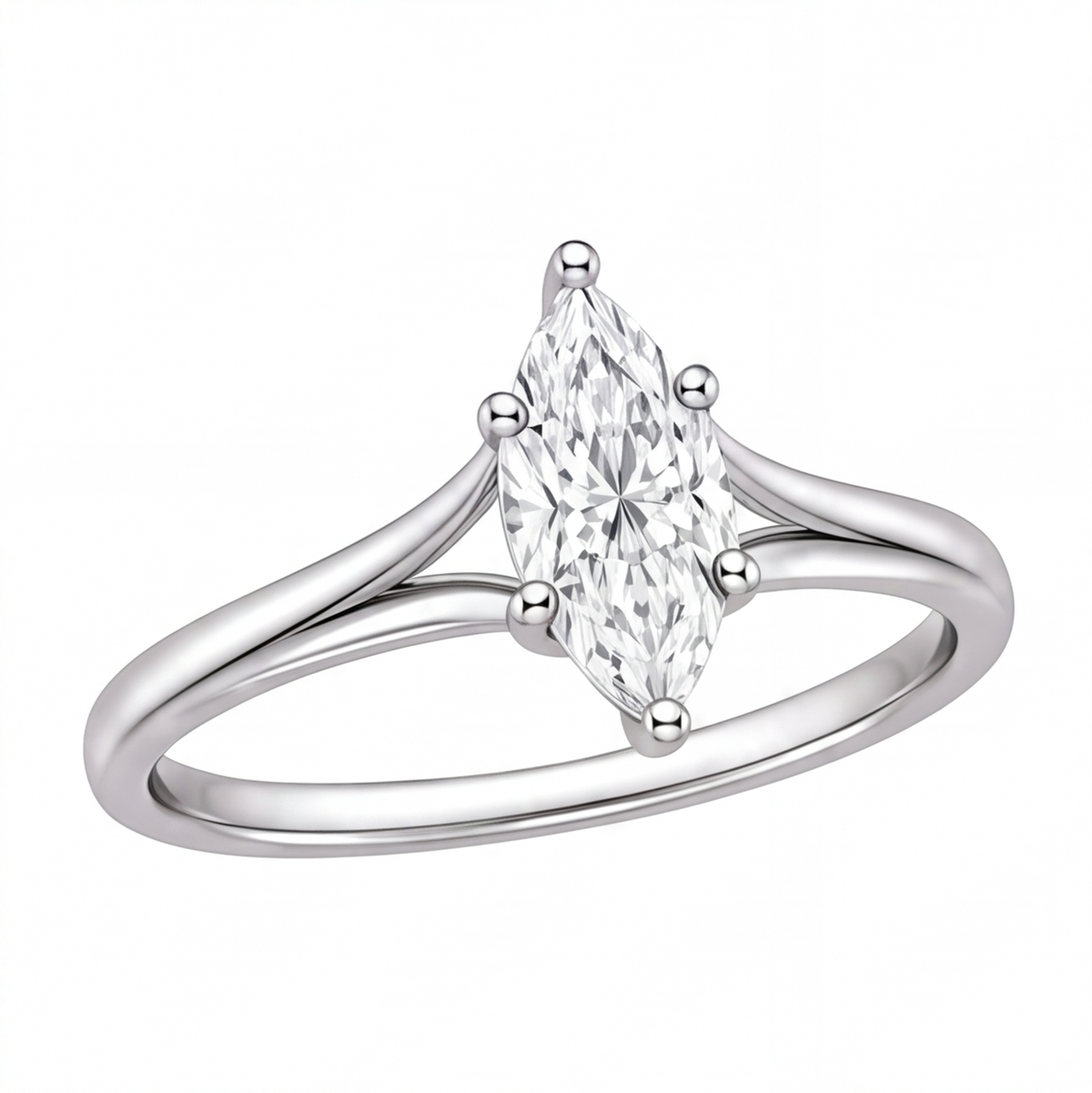 Yolanda engagement ring by Tiani Jewellery shown in rose gold, white gold and yellow gold.