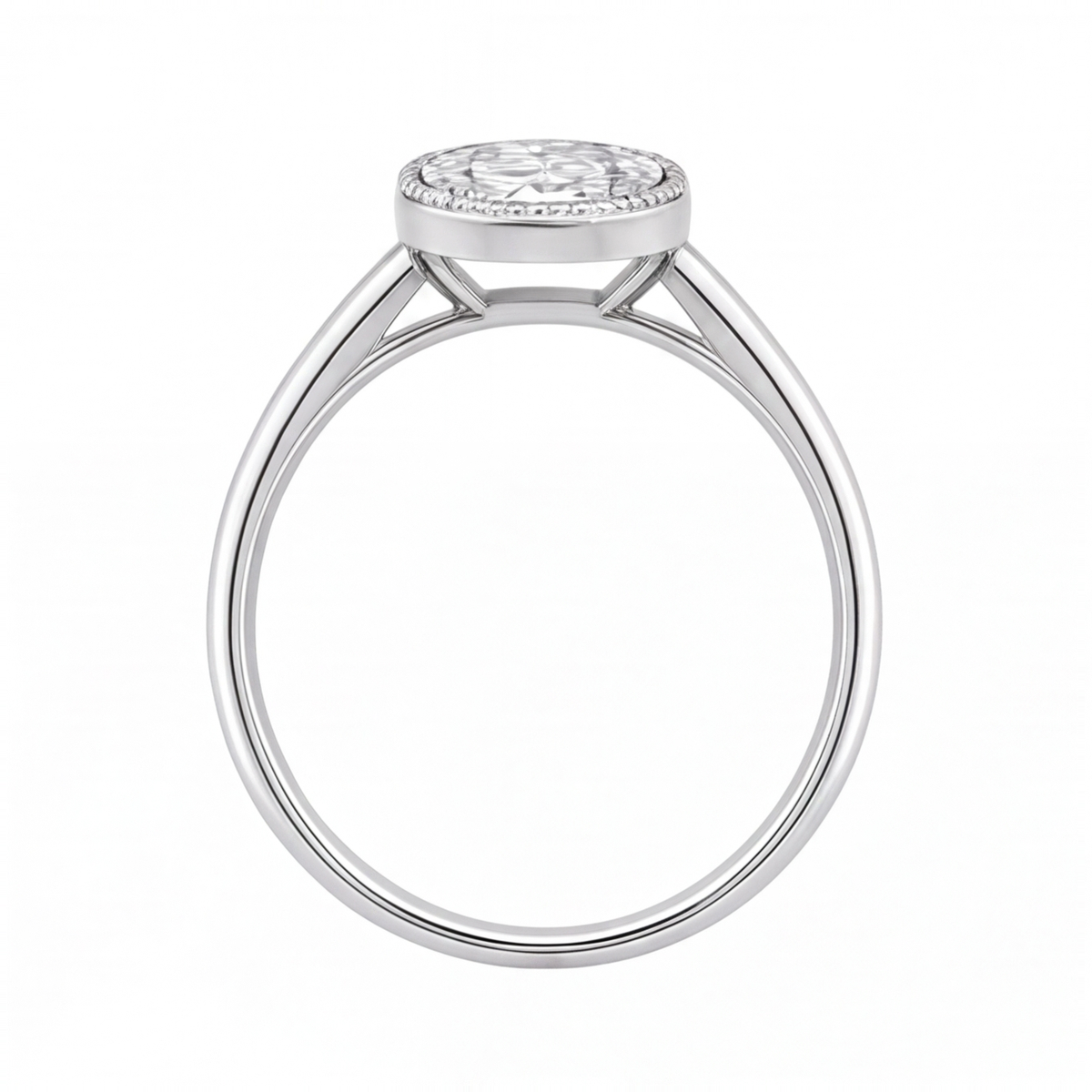 Niamh engagement ring by Tiani Jewellery shown in rose gold, white gold and yellow gold. 