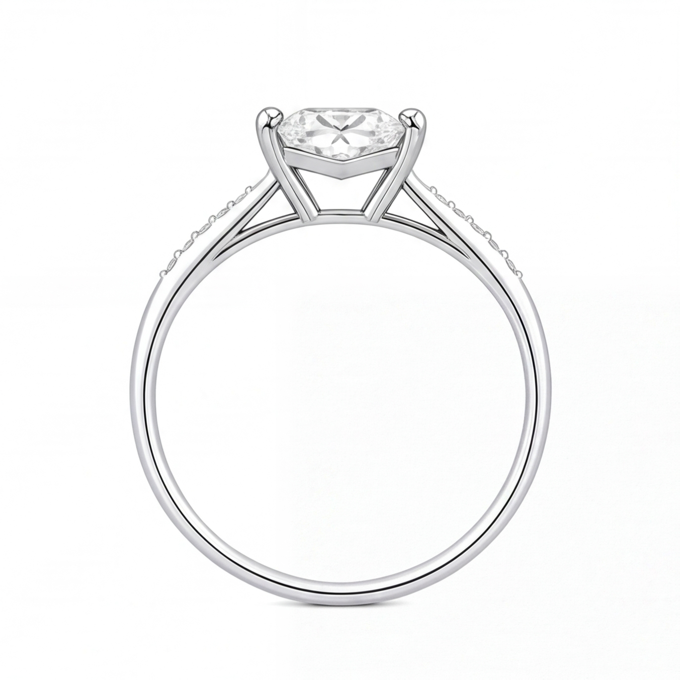 Tamsin engagement ring by Tiani Jewellery shown in rose gold, white gold and yellow gold.