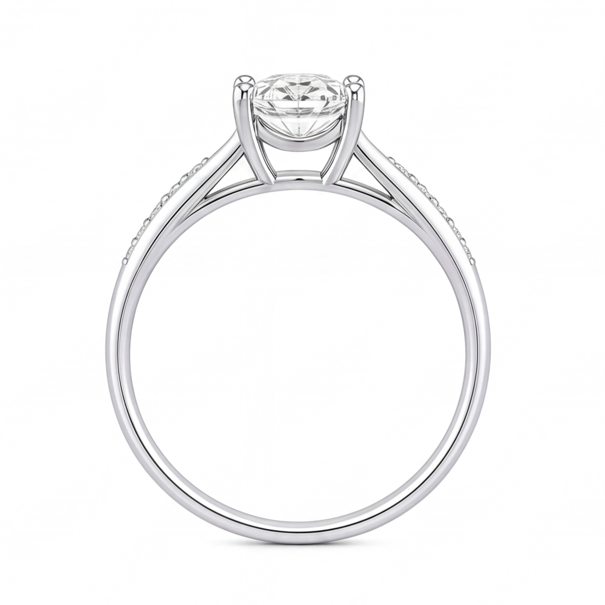 Iona engagement ring by Tiani Jewellery shown in rose gold, white gold and yellow gold.