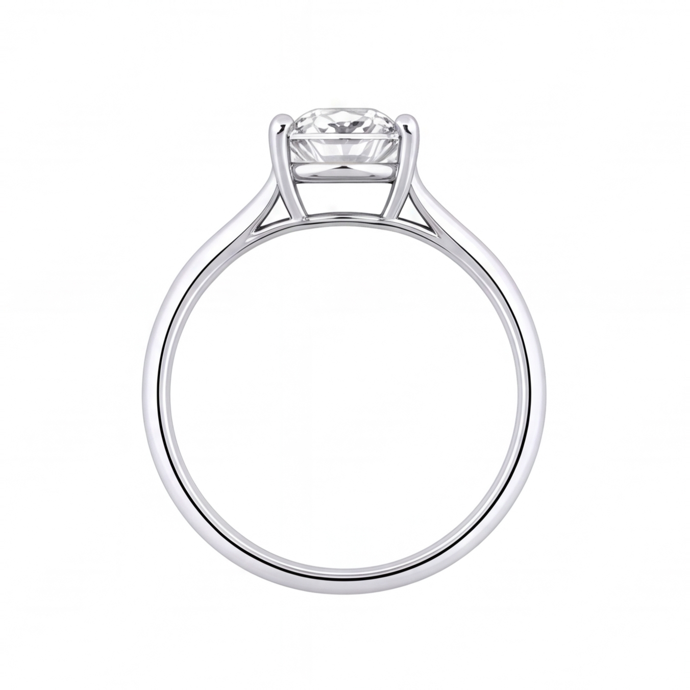 Yvonne engagement ring by Tiani Jewellery shown in rose gold, white gold and yellow gold. 