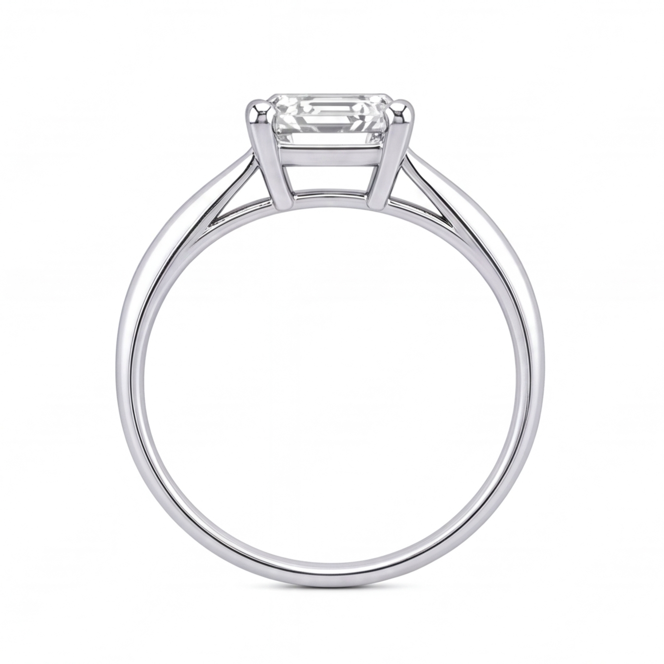 Galina engagement ring by Tiani Jewellery shown in rose gold, white gold and yellow gold.