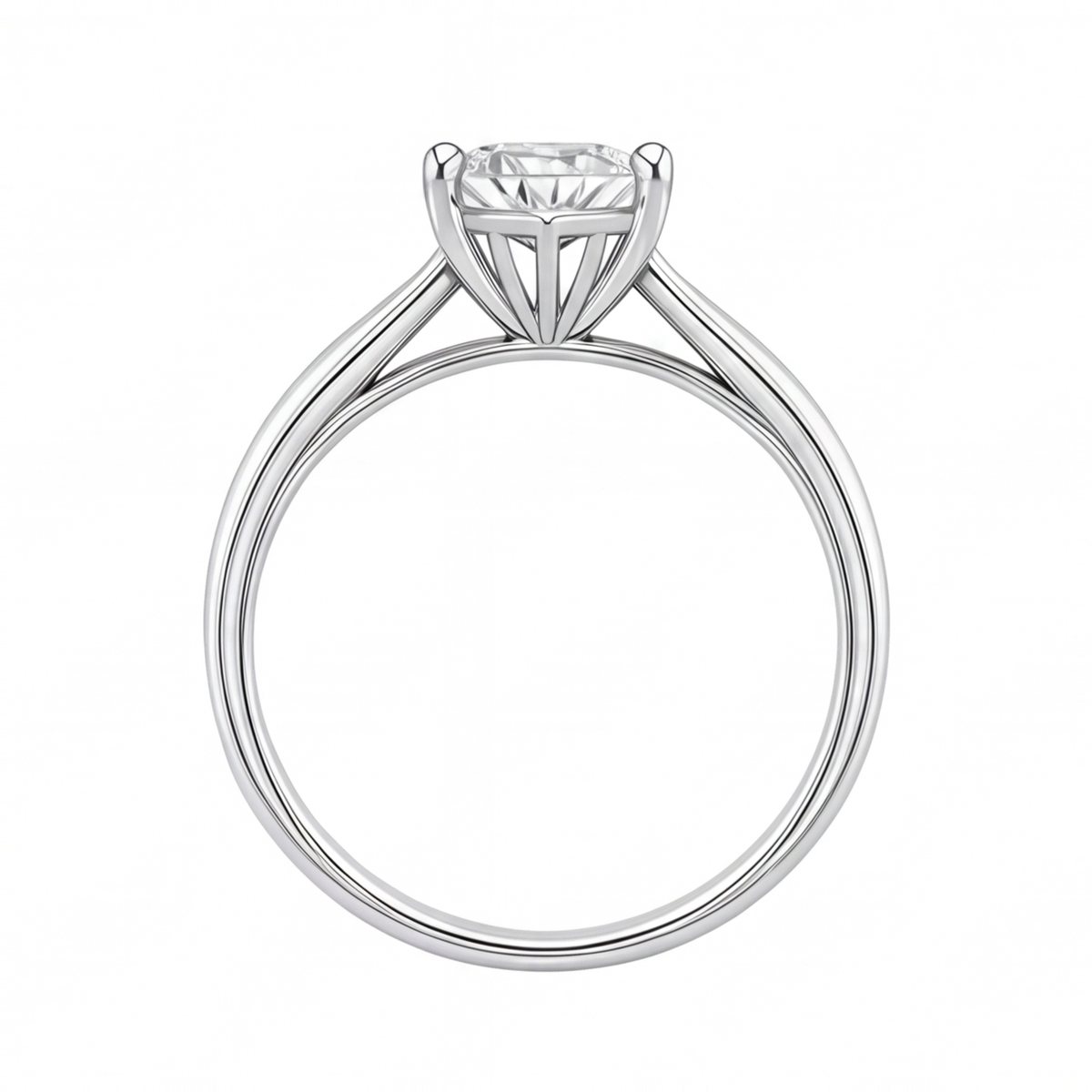 Primrose engagement ring by Tiani Jewellery shown in rose gold, white gold and yellow gold.