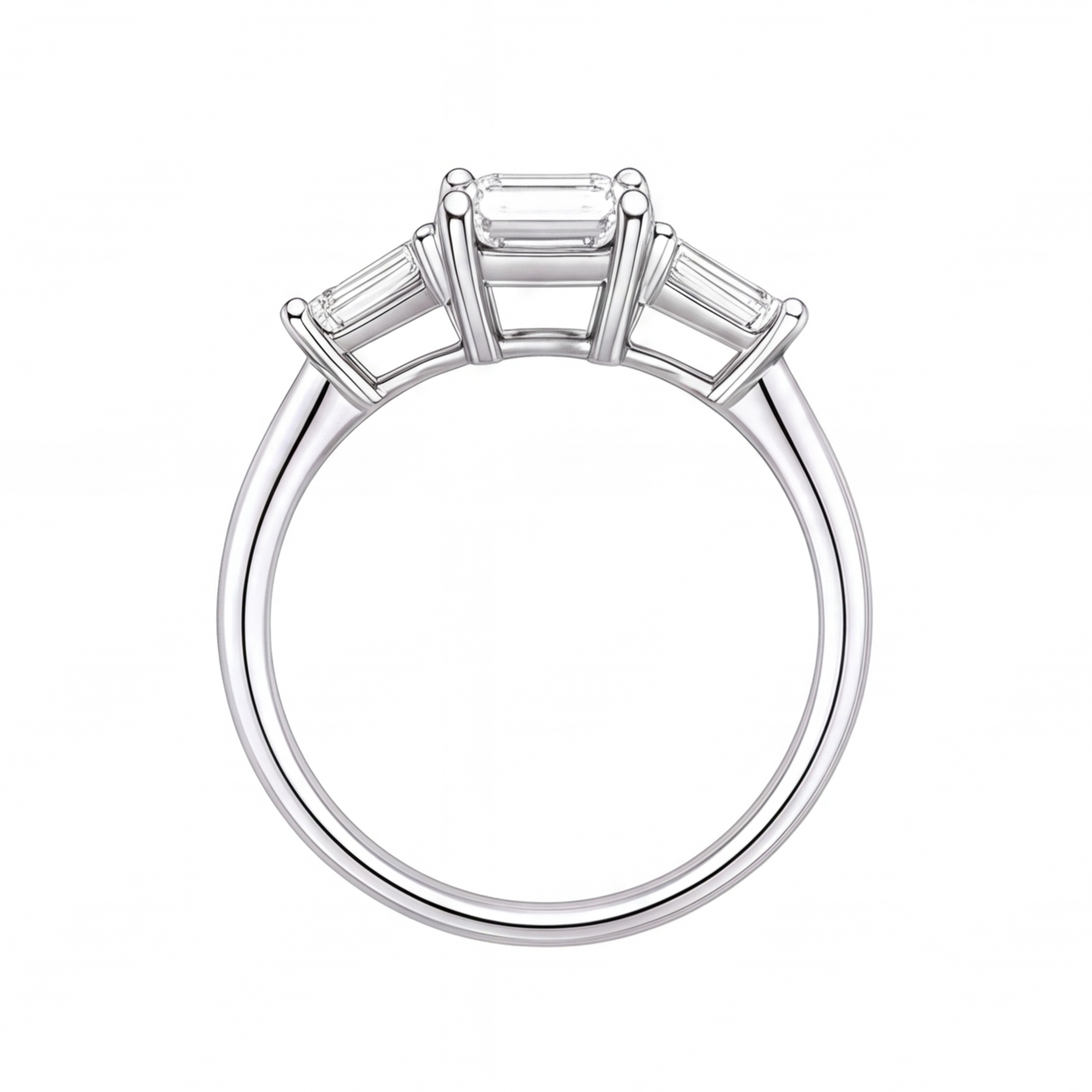 Aster engagement ring by Tiani Jewellery shown in rose gold, white gold and yellow gold.