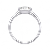 Veda engagement ring by Tiani Jewellery shown in rose gold, white gold and yellow gold.