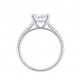 Althea engagement ring by Tiani Jewellery shown in rose gold, white gold and yellow gold.