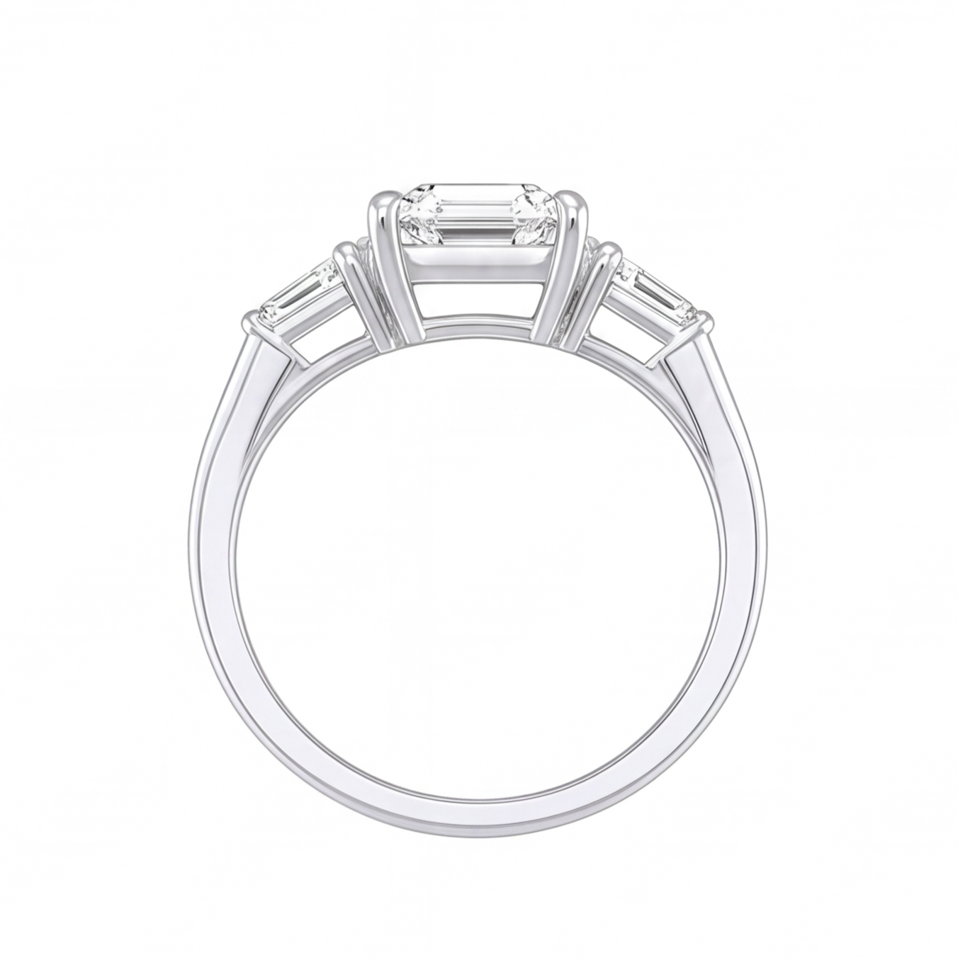 Celine engagement ring by Tiani Jewellery shown in rose gold, white gold and yellow gold.