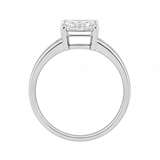 Demelza radiant diamond flat band engagement ring by Tiani Jewellery in rose gold, white gold and yellow gold.