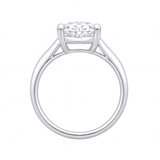 Pia cushion diamond solitaire engagement ring by Tiani Jewellery shown in rose gold, white gold and yellow gold.