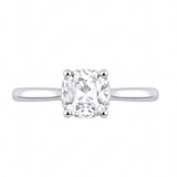 Yvonne engagement ring by Tiani Jewellery shown in rose gold, white gold and yellow gold.