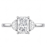 Ulani engagement ring by Tiani Jewellery shown in rose gold, white gold and yellow gold.