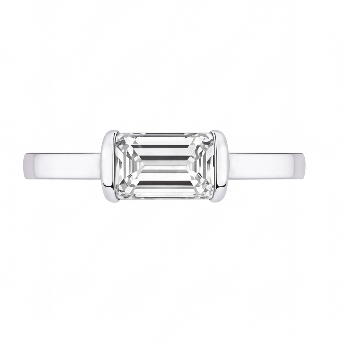 Wren engagement ring by Tiani Jewellery shown in rose gold, white gold and yellow gold.