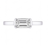 Wren engagement ring by Tiani Jewellery shown in rose gold, white gold and yellow gold.