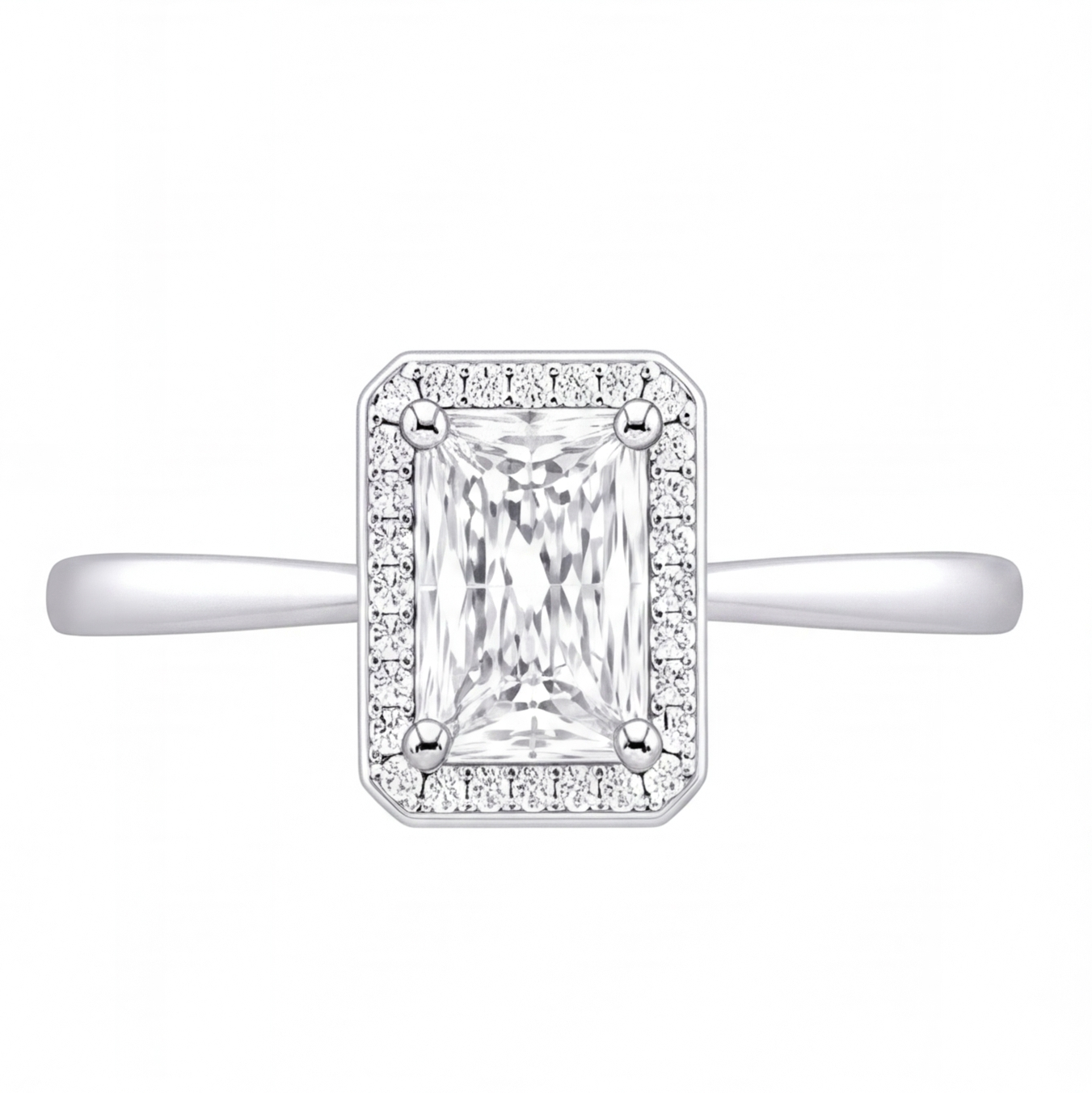 Katia engagement ring by Tiani Jewellery shown in rose gold, white gold and yellow gold.