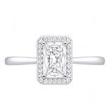 Katia engagement ring by Tiani Jewellery shown in rose gold, white gold and yellow gold.