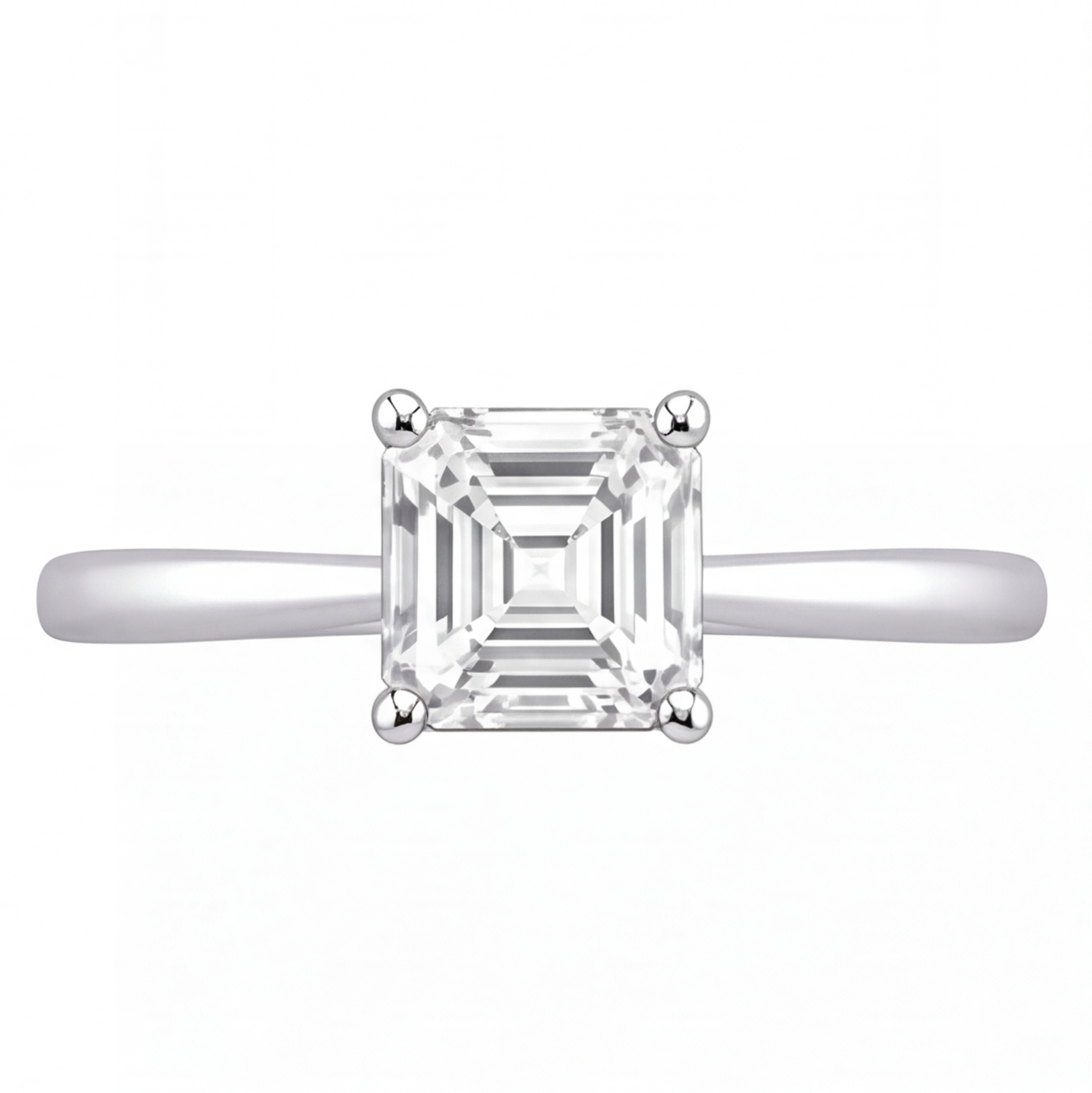 Galina engagement ring by Tiani Jewellery shown in rose gold, white gold and yellow gold.