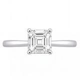 Galina engagement ring by Tiani Jewellery shown in rose gold, white gold and yellow gold.