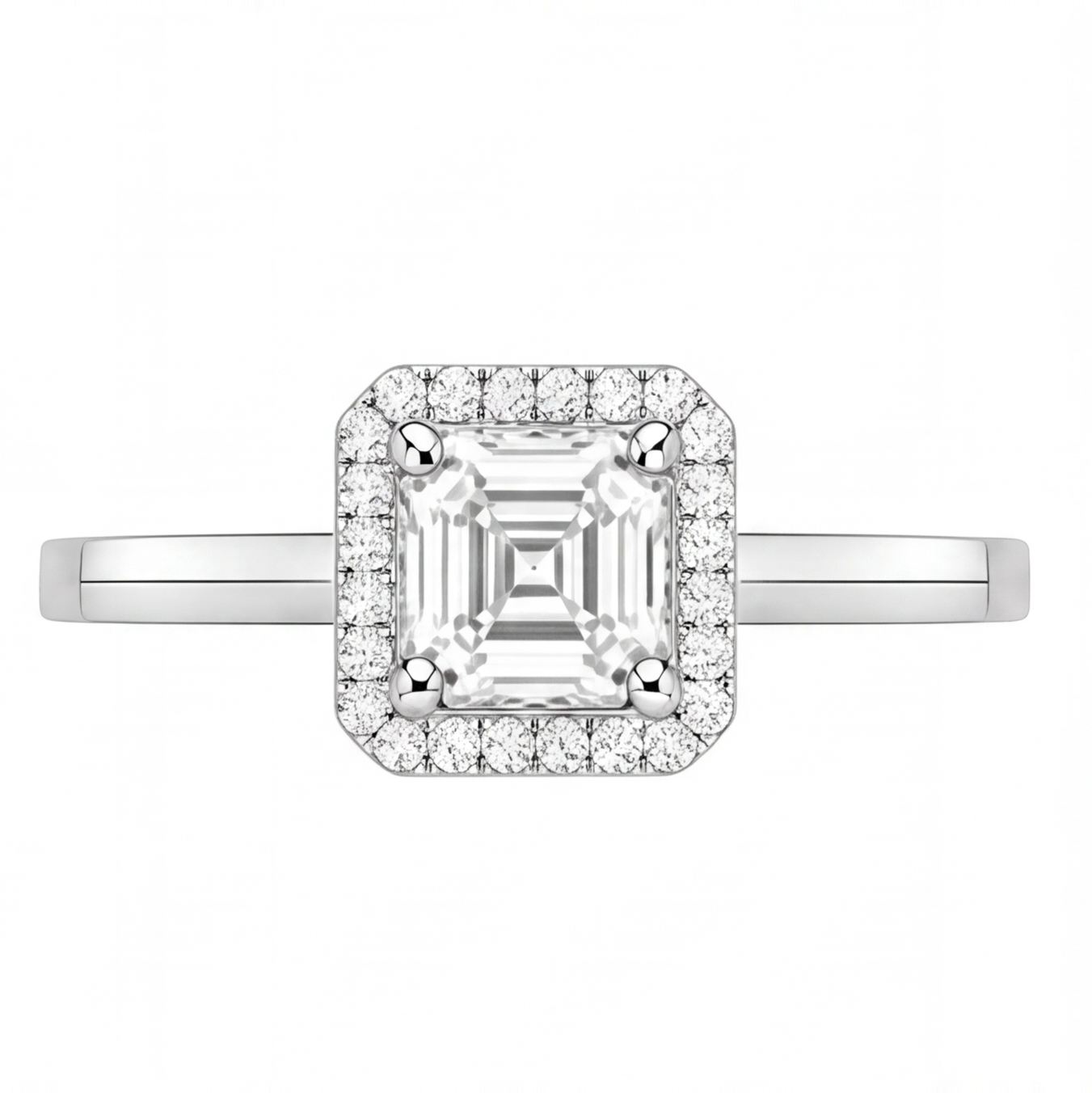 Zelia engagement ring by Tiani Jewellery shown in rose gold, white gold and yellow gold.