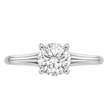 Primrose engagement ring by Tiani Jewellery shown in rose gold, white gold and yellow gold.