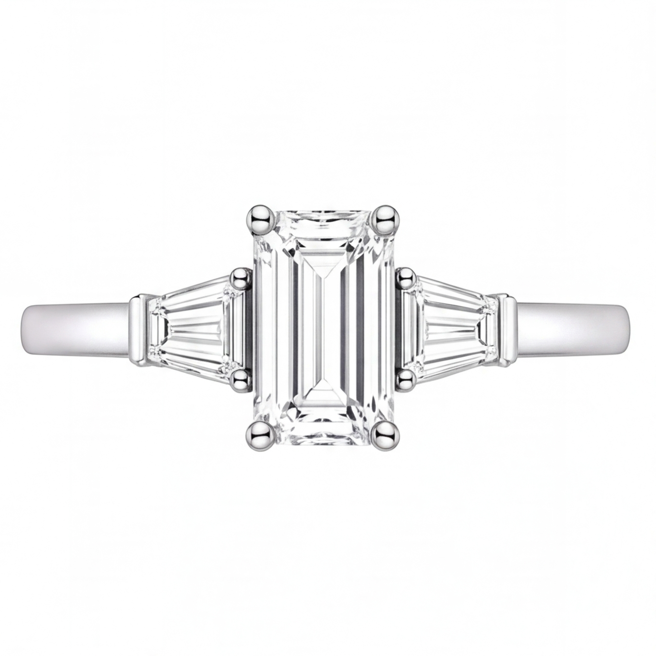 Aster engagement ring by Tiani Jewellery shown in rose gold, white gold and yellow gold.