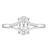Iona engagement ring by Tiani Jewellery shown in rose gold, white gold and yellow gold.