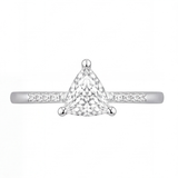 Tamsin engagement ring by Tiani Jewellery shown in rose gold, white gold and yellow gold.