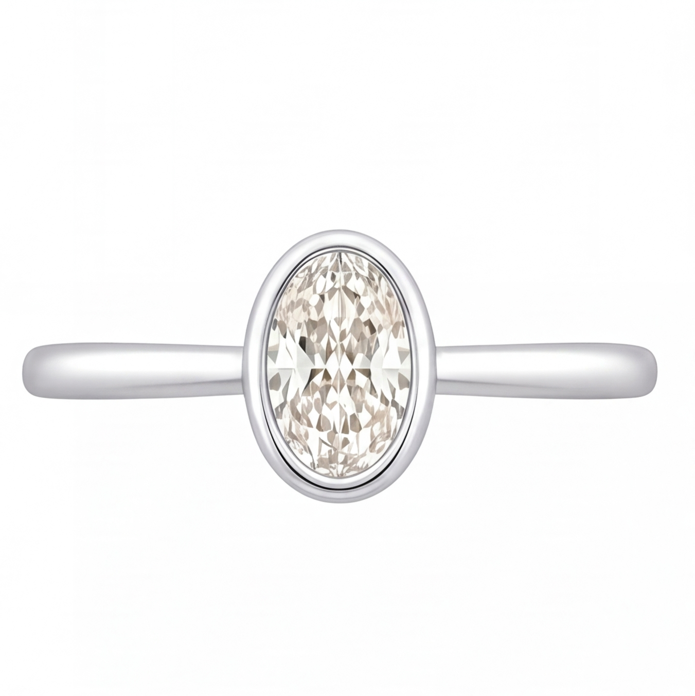 Veda engagement ring by Tiani Jewellery shown in rose gold, white gold and yellow gold.