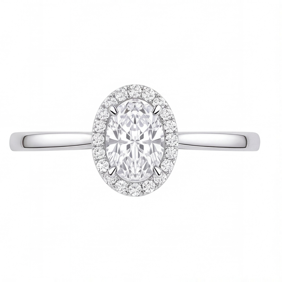 Jocasta engagement ring by Tiani Jewellery shown in rose gold, white gold and yellow gold.