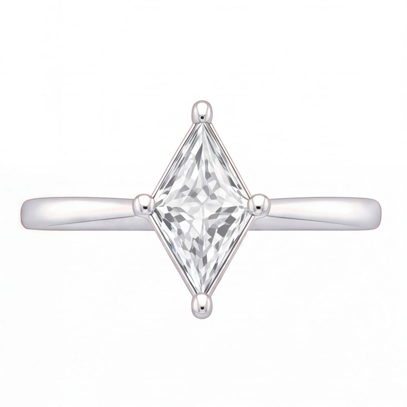 Carlotta engagement ring by Tiani Jewellery shown in rose gold, white gold and yellow gold.