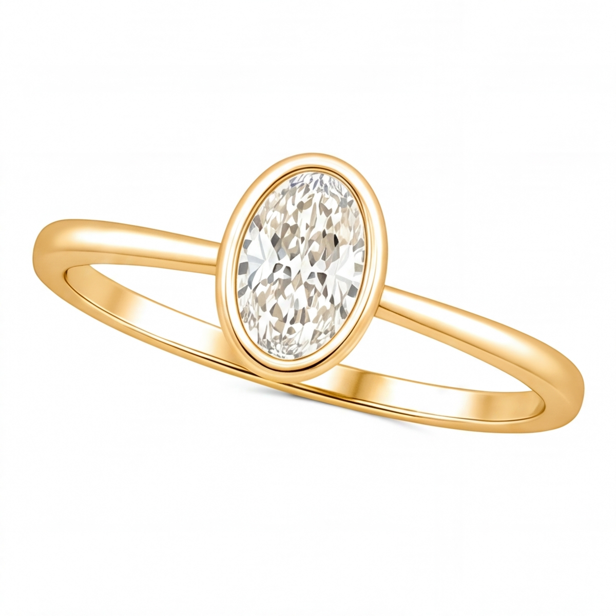 Veda engagement ring by Tiani Jewellery shown in rose gold, white gold and yellow gold.