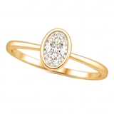 Veda engagement ring by Tiani Jewellery shown in rose gold, white gold and yellow gold.