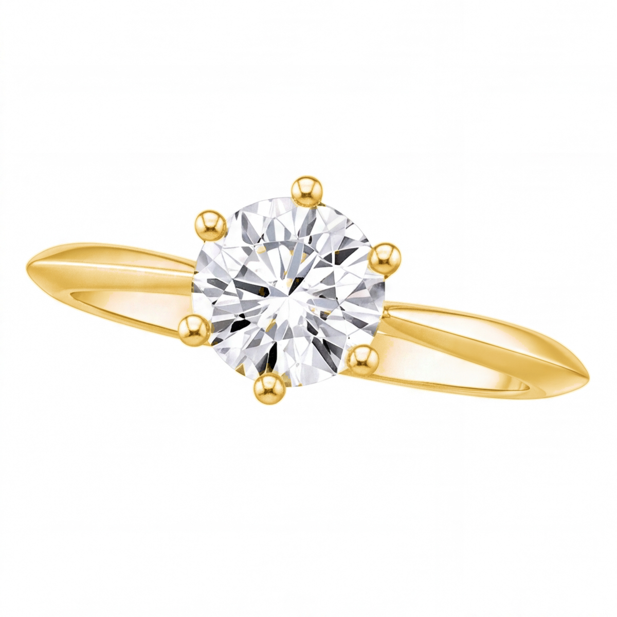 Davina engagement ring by Tiani Jewellery shown in rose gold, white gold and yellow gold.