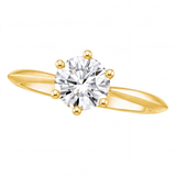 Davina engagement ring by Tiani Jewellery shown in rose gold, white gold and yellow gold.