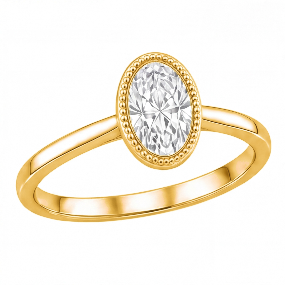 Niamh engagement ring by Tiani Jewellery shown in rose gold, white gold and yellow gold.