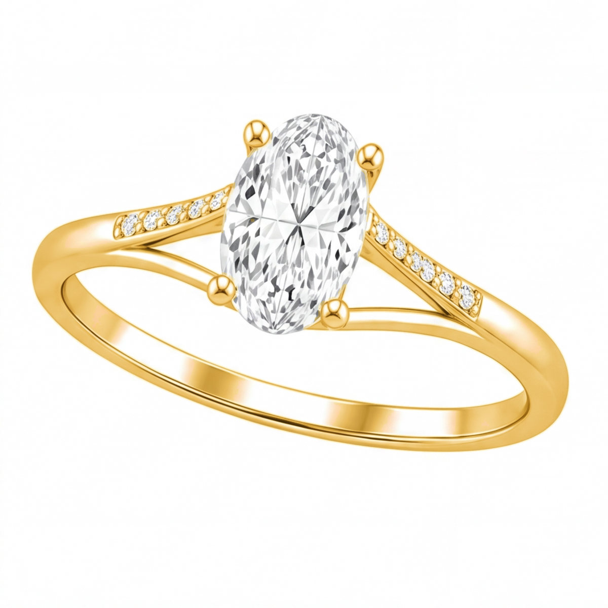 Iona engagement ring by Tiani Jewellery shown in rose gold, white gold and yellow gold.
