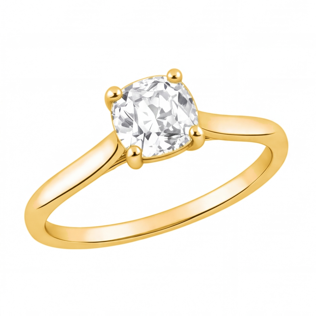 Yvonne engagement ring by Tiani Jewellery shown in rose gold, white gold and yellow gold.