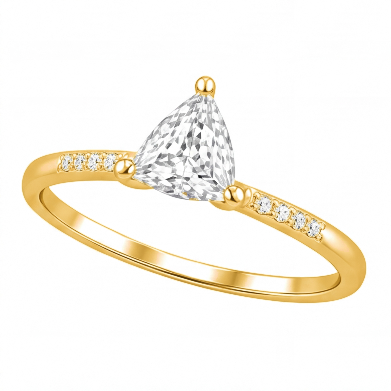 Tamsin engagement ring by Tiani Jewellery shown in rose gold, white gold and yellow gold.