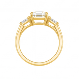 Celine engagement ring by Tiani Jewellery shown in rose gold, white gold and yellow gold.
