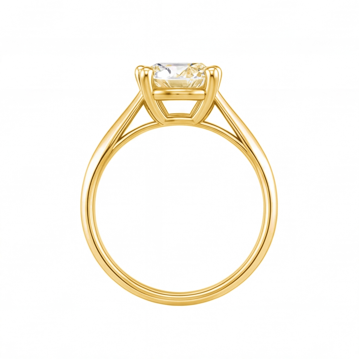 Davina engagement ring by Tiani Jewellery shown in rose gold, white gold and yellow gold.